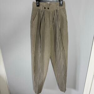 VTG 90's High rise Women's Cherokee Striped Pants Pleated Sz 5